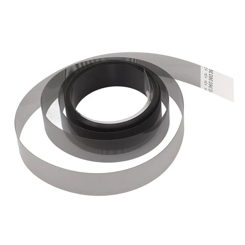 Encoder Strip 360LPI For Inkjet Printers 15mm Wide 4500mm Long PET Film coiled on white background