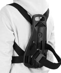 Portable Diving Tank Backpack with Scuba Tank Holder and Oxygen Bottle Bracket durable ABS nylon carrier with adjustable straps on person.