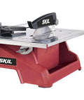 Heavy Hitter 7 Inch Wet Tile Saw With Rust Proof Stainless Top And Adjustable Rip Fence For Smooth Cuts On Ceramic Porcelain And Stone.