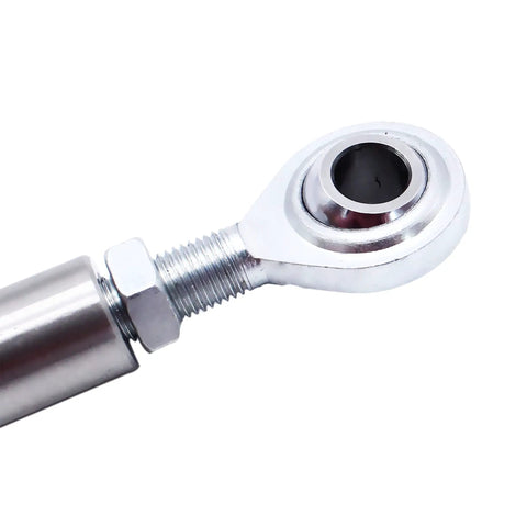Two And A Half Inch Adjustable Tensioning Rod With Silver Heim Joint For Alternator Bracket Fits SBC BBC 350 454 Engine Compatible With Chevy Ford Mopar Performance Upgrade, close-up