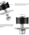 One And Five Eighth Inch Unistrut Trolley Limit Hardware showing cylindrical rubber blocks and double nut secure construction