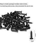 Tough As Nails 50 Pack Black Stainless Steel L Brackets And Corner Supports With Complete Screw Set Designed To Grip Tight For Woodworking Furniture Shelf Cabinet Drawer Repair, black screws.
