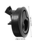 LIFKOME round flush-pull boat latch with locking mechanism, black plastic for deck hatch and cabinet.