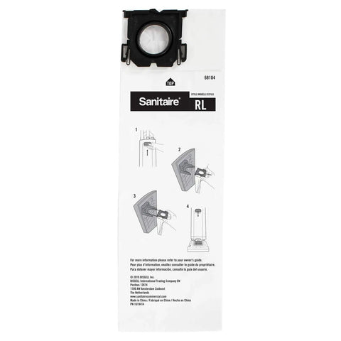 RL Premium Heavy Duty Paper Bag 68104 Replacement For EON Upright Vacuums White with instructions and fitting details