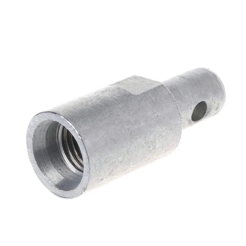 Side view of Water Borer Tool Ready Earth Auger Drill Bit Adapter With SDS Arbor Connector in metallic finish