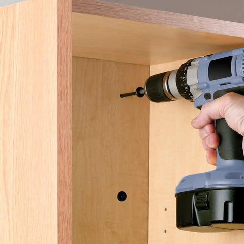 Using HeadLOK Heavy Duty Flathead Fastener 5 Inch 250 Count Black No Pre Drilling Spider Drive for cabinet assembly