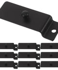 Black 10 Piece Slatwall Hanger Hooks Set Dope Heavy Duty Carbon Steel No Drill Installation Versatile System for Displays