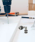 Installation of twenty piece silver shelf pegs with self tapping screws cold rolled steel shelf supports built tough load bearing pins