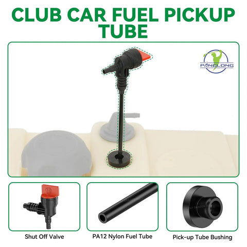 Club Car Fuel Pickup Tube Kit With Shutoff Valve And Tank Bushing For DS And Precedent Gas Golf Carts components image.
