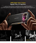Kickass 5G Rugged Champ With Built-In Thermal Scanner And Sharp Night Vision Lens, showcasing 64MP night vision camera features.