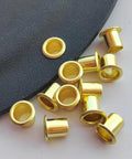 Brass Eyelet Rivets for Holsters 100 Pc Set 8 9 8.4mm Size Gold Color with .294 Inch Under Flange and Quarter Inch Outer Diameter Fasteners