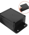 Beefy Black Plastic Waterproof Electrical Junction Box 115x90x55mm With Mounting Ears Indoor Outdoor Electronics Enclosure