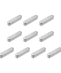 Round Ended Feather Keys Set, 10 Pcs Stainless Steel Key Stock 6 x 6 x 30mm displayed in rows
