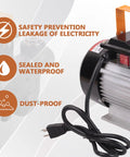 Heavy Duty 110V AC Electric Fuel Transfer Pump 16 GPM Self Priming For Diesel Kerosene Biodiesel With Solid Copper Motor showing waterproof and dust-proof features.
