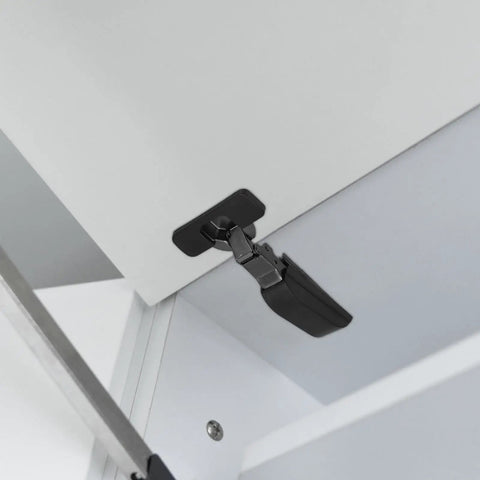 Soft Close Cabinet Door Hinges With Silent Dampers For Kitchen Cabinets installed, visible with concealed mounting hardware
