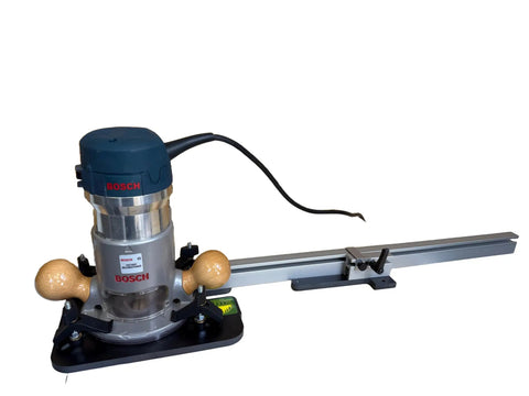 Adjustable Circle Cutting Jig For Routers Knocks Out Perfect Curves From Four To One Hundred Eight Inches Wide features a Bosch router.