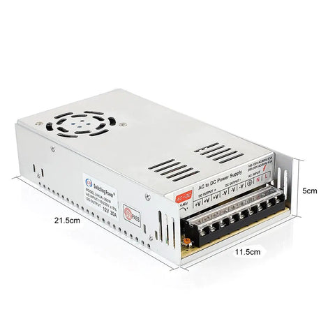 12V 30A Switching Power Supply Beefy 360W Universal Regulated DC Adapter For 3D Printers CCTV LED Strip Lights And Computer Projects