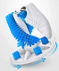 No Sweat Portable Compact Washing Machine Half Automatic Spin Washer With Built In Scrub Brush 4.5kg Load Size Sweet Spot, blue bristle brush cleaning sneaker.