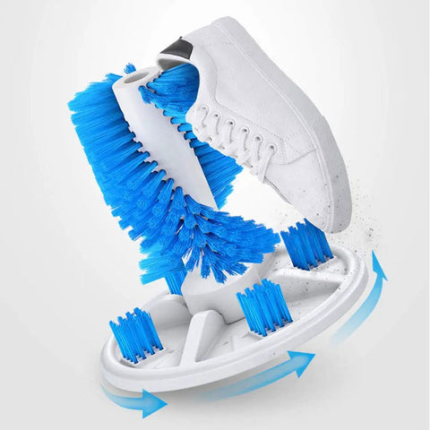 No Sweat Portable Compact Washing Machine Half Automatic Spin Washer With Built In Scrub Brush 4.5kg Load Size Sweet Spot, blue bristle brush cleaning sneaker.