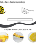 Hella Durable Foam Wall Corner Guards 197 Inches Yellow Black Stripes showing product dimensions and installation details.
