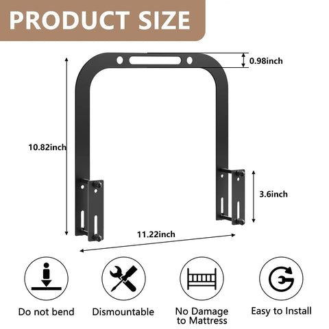 Lock Your Queen Size Mattress Down Straight Up With Set Of Two Extra Tall Anti Slip Bed Frame Retainer Bars adjustable dimensions