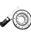 Heavy Duty Slewing Drive With Precision Worm Gear Reducer And Rock Solid Self Locking Turntable Bearings For Seamless Full Circle Rotation, detailed view.