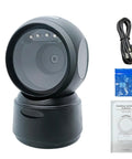 Wireless Bluetooth Barcode Scanner With Omnidirectional 1D And 2D QR Codes Reading LED Light And Buzzer Feedback Handsfree Design