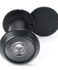 Solid Brass Door Peephole With 220 Degree View And Heavy Duty Rotating Privacy Cover For One And Three Eighths To Two And A Quarter Inch Doors Easy Install Beefy Black Door Viewer For Home Office And Hotel Use
