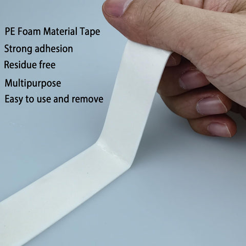 Heavy Duty Double Sided Mounting Tape 1 Inch By 16.5 Feet PE Foam Waterproof Adhesive shown being peeled for multipurpose use.