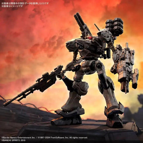 RaD CC-200 Orbiter Nightfall 30MM 1/144 Model Kit For Armored Core VI Fires Of Rubicon in battle-ready stance