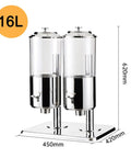 Level Up Your Kitchen Game With This Heavy Duty Dual Chute Cereal Dispenser 16L size with clear jars and steel base for dry goods.