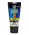 DIY Friendly All Purpose Latex Wood Filler White 6 Oz tube with strong repairs label shown up close
