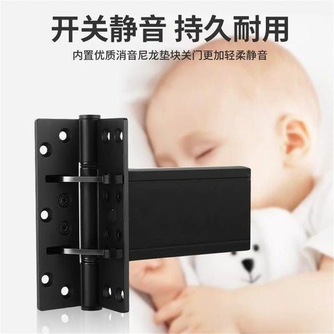 Smooth Operator Invisible Door Hinge Hydraulic Buffer for Quietly closing doors, black finish for wooden cabinets.
