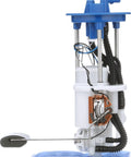 Top Shelf Oem Standard Fuel Pump Module Assembly with blue top, silver rods, and black wiring for smooth power delivery.