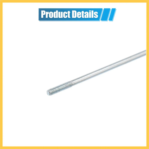 Detailed view of 12 Pack 14G J Bend Bicycle Spokes Galvanized 296mm 11.65 Inches With Brass Nipples Steel Spokes for MTB repairs