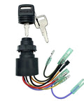 Boat Ignition Switch With Key Replacement For Mercury Mariner Outboard Motors, 3 Position 6 Wire Control Box, Dual Keys