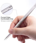 Upgraded Professional Pointed Precision Tweezers In High End Stainless Steel With Hand Polished Tips Rust Proof And Waterproof Sandblasted Finish For Ultra Accurate Grabs In Beauty Electronics Crafts And Hobby Projects, hand-held