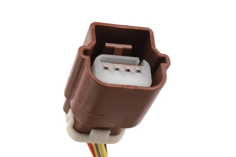 Close-up of connector from GM Automatic Transmission Wiring Harness Kit for Cars and Trucks, Durable Weatherproof Cable Assembly