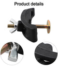 Heavy Duty Deskbloom CNC Engraving Machine Press Plate Clamp Fixture Bow Clamp nut close-up showing butterfly nut design and black steel material.