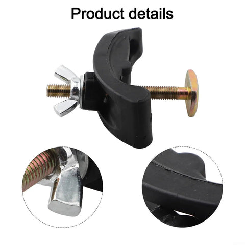 Heavy Duty Deskbloom CNC Engraving Machine Press Plate Clamp Fixture Bow Clamp nut close-up showing butterfly nut design and black steel material.