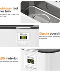 Ultrasonic Jewelry Cleaner 600ml Sonic Cleaner With Digital Timer features stainless steel tank and simple operation.