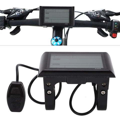 36V 48V Electric Bicycle Display Panel With LCD S900 Real Time Power Meter For E Bike Upgrade Plug And Play Ride Data Readout Includes Battery Power, Power Usage, Voltage, Speed, Trip And More