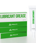 Pack of 4 Creality Odorless 3D Printer Lubricant Grease for Gears and Moving Parts shown with individual tube and boxes
