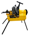 Smooth Operator 750W Electric Pipe Threader Machine Cuts Threads 1/2 To 4 Inch NPT BSPT Pipe Fast, yellow heavy-duty design.