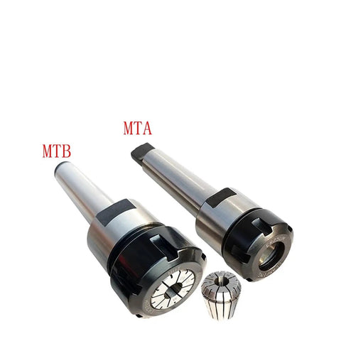 Get That Heavy Duty 1 Pc Mt3 Er11 Milling Machine Tool Holder Set With Morse Taper For Smooth Cutting And Precision Threading In Your Shop Today, showing MTB and MTA tool holders with collet.