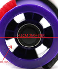 Generic Vacuum Cleaner Brush Roll With End Cap For Dyson DC59 Motorhead V6 SV04 DC72 SV05 HH08 SV06 SV09 Absolute SV11 Replacement OEM 96715701 Compatible Durable Purple Accessory For Deep Clean Performance, close-up of 4.5cm diameter end with 4 notches