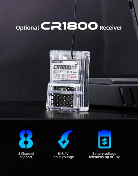 Replacement CR1800 Receiver For CT01 Remote Control Transmitter Two Point Four Gigahertz Eight Channel, clear casing image