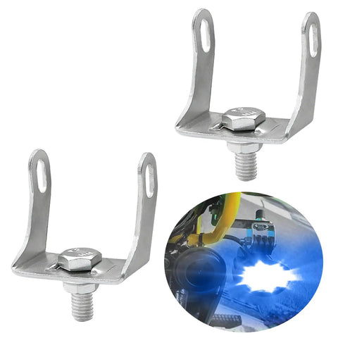 2 Pack Adjustable Motorcycle Spotlight Mounting Brackets For Off Road Bikes And Scooters, heavy duty alloy fog light mounts