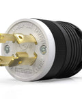 Locking NEMA L14-30P Generator Plug Adapter 30 Amp 125 250V Twist Lock 3 Pole 4 Wire Grounding Industrial Grade Heavy Duty UL Listed