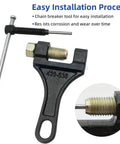 Chain breaker tool for Heavy Duty 428H Drive Chain For Dirt Bikes And ATVs, Fits 110cc to 250cc quads and motorcycles